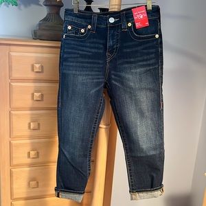NWT True Religion Size 26 Halle high rise cropped skinny
